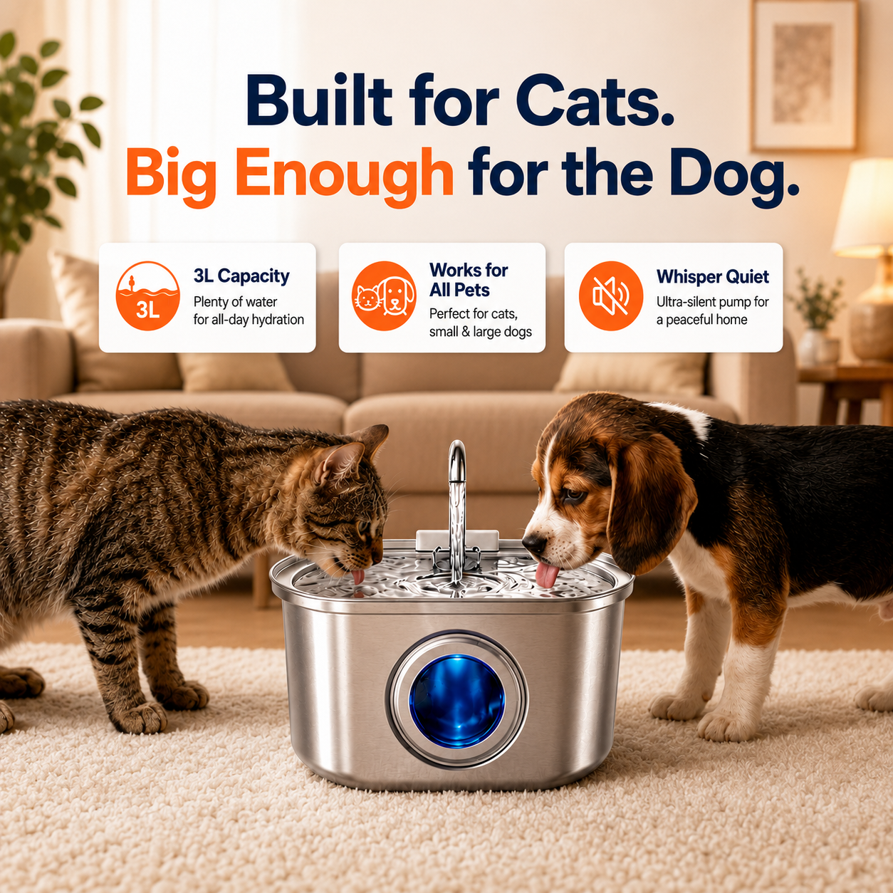 AquaVeil Cat Water Fountain