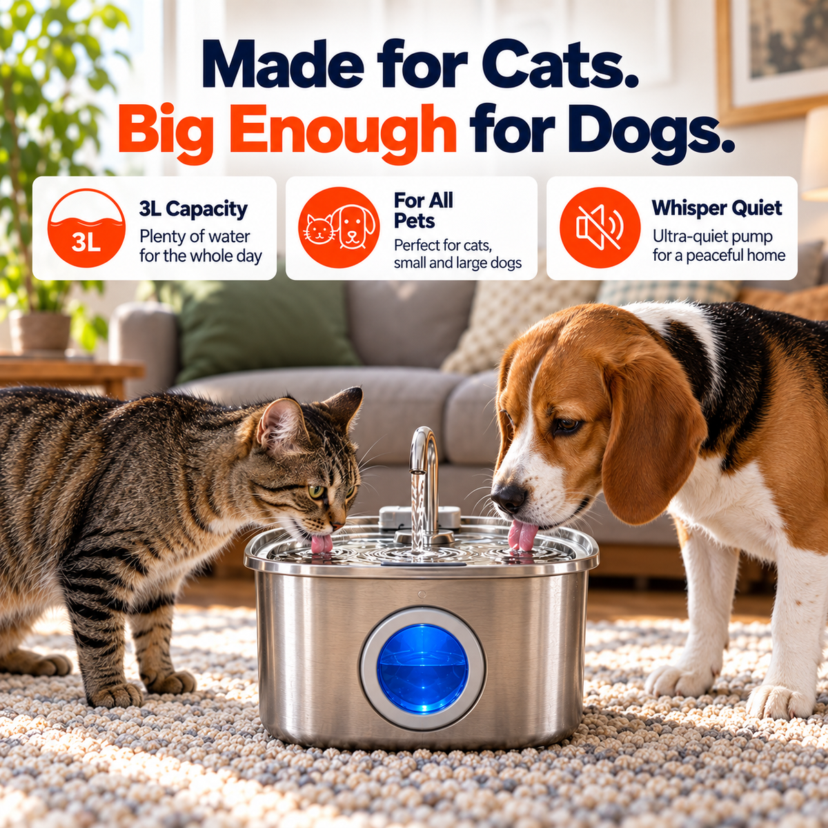 AquaVeil Cat Water Fountain
